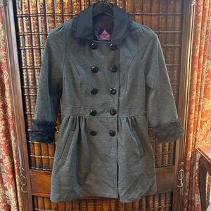 Elegant Black Double-Breasted Women's Dress nwt